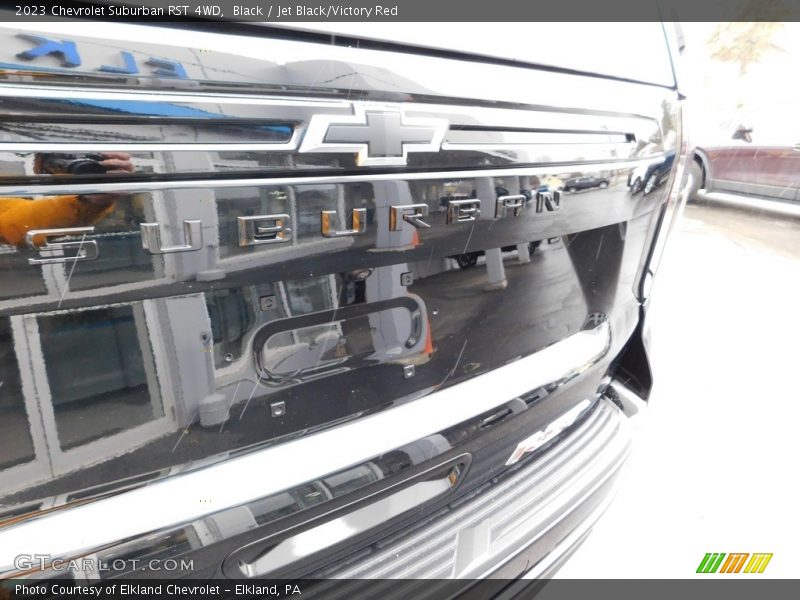 Black / Jet Black/Victory Red 2023 Chevrolet Suburban RST 4WD