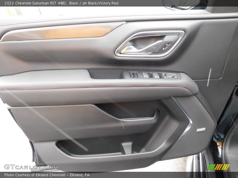 Black / Jet Black/Victory Red 2023 Chevrolet Suburban RST 4WD