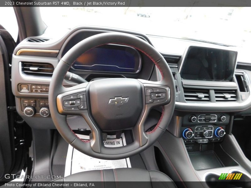 Black / Jet Black/Victory Red 2023 Chevrolet Suburban RST 4WD