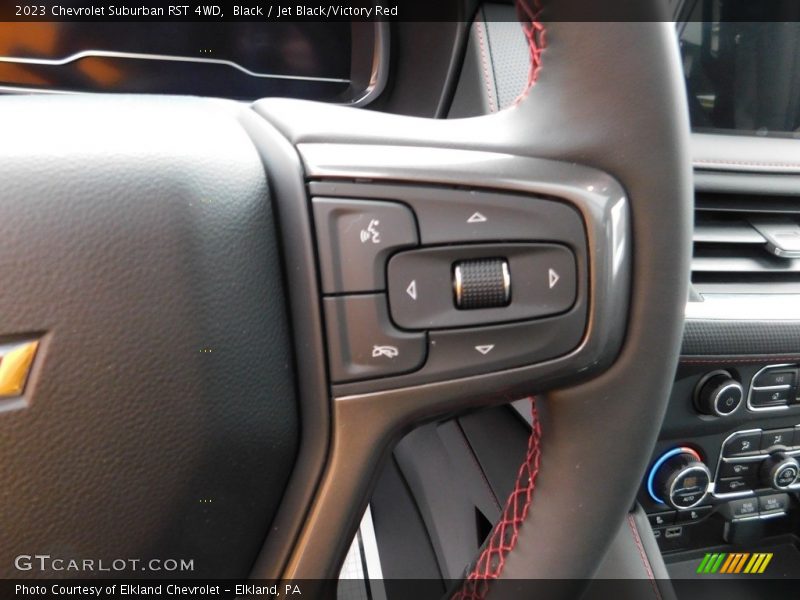 Black / Jet Black/Victory Red 2023 Chevrolet Suburban RST 4WD