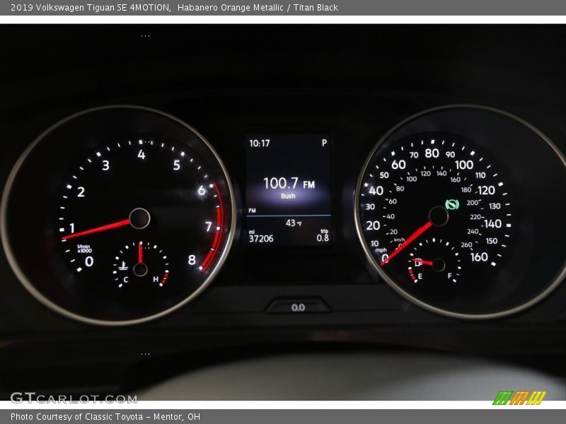 Habanero Orange Metallic / Titan Black 2019 Volkswagen Tiguan SE 4MOTION