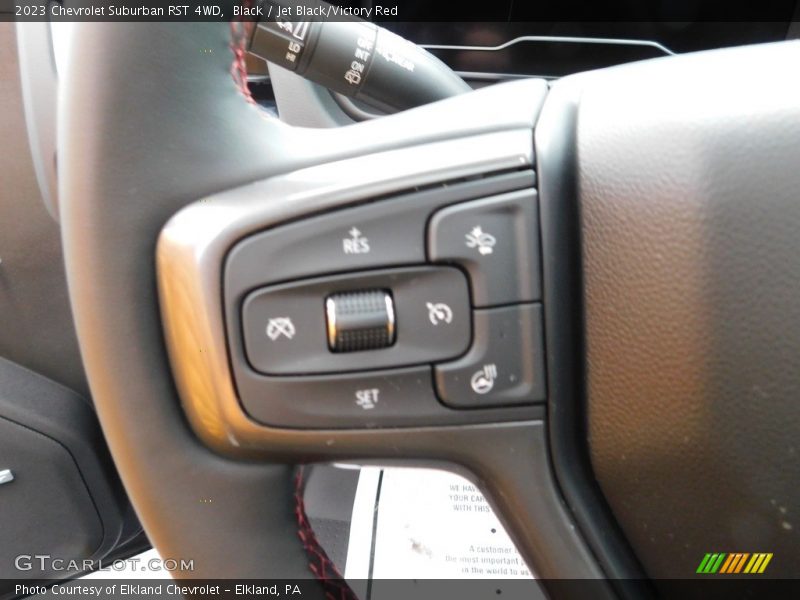 Black / Jet Black/Victory Red 2023 Chevrolet Suburban RST 4WD
