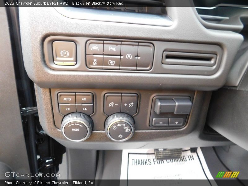 Black / Jet Black/Victory Red 2023 Chevrolet Suburban RST 4WD