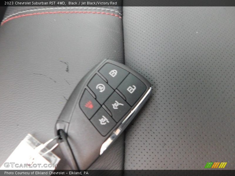 Black / Jet Black/Victory Red 2023 Chevrolet Suburban RST 4WD