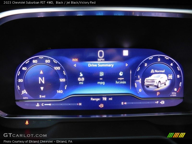 Black / Jet Black/Victory Red 2023 Chevrolet Suburban RST 4WD