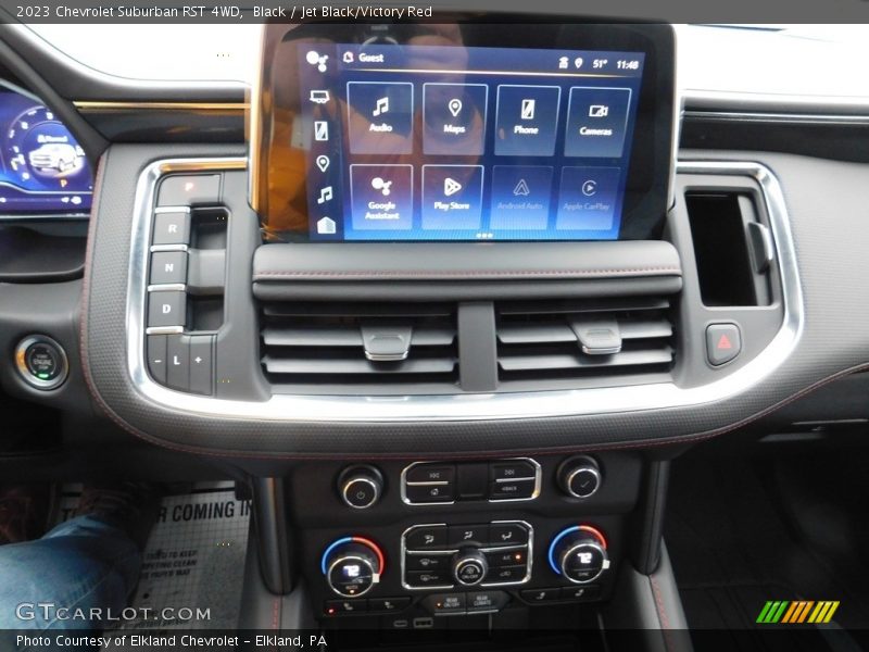Black / Jet Black/Victory Red 2023 Chevrolet Suburban RST 4WD
