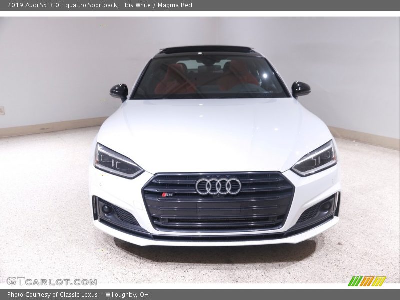 Ibis White / Magma Red 2019 Audi S5 3.0T quattro Sportback