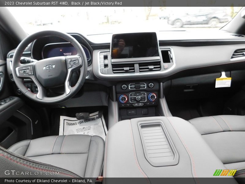 Black / Jet Black/Victory Red 2023 Chevrolet Suburban RST 4WD
