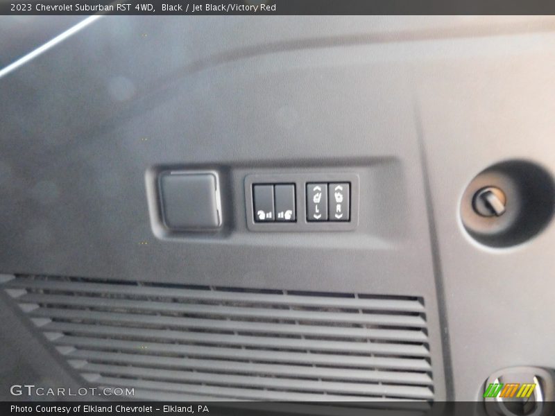 Black / Jet Black/Victory Red 2023 Chevrolet Suburban RST 4WD