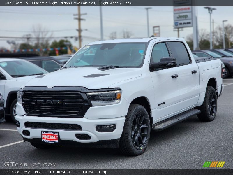Bright White / Black 2023 Ram 1500 Laramie Night Edition Crew Cab 4x4