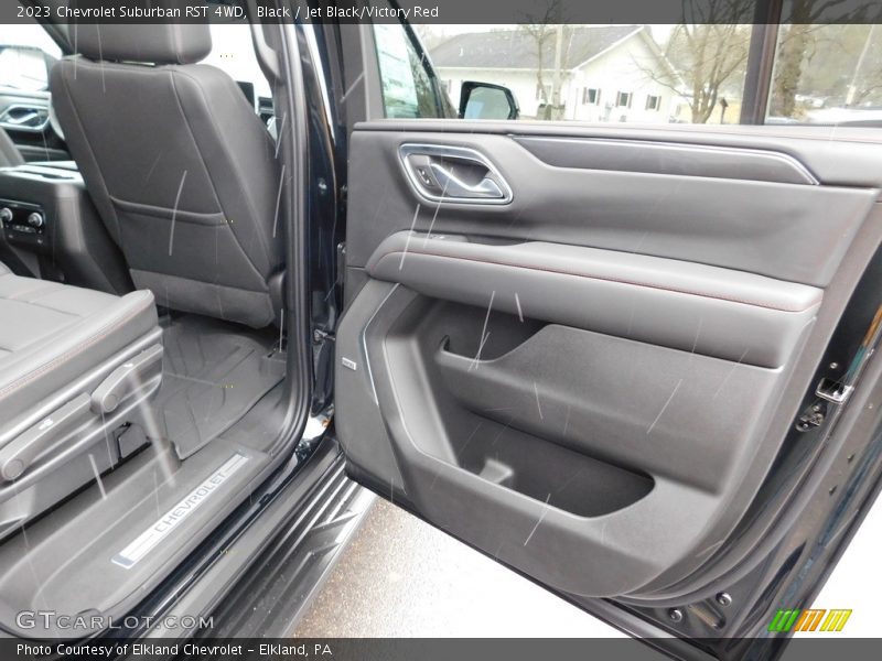 Black / Jet Black/Victory Red 2023 Chevrolet Suburban RST 4WD