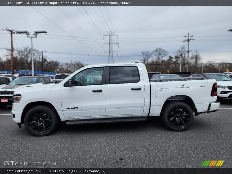 Bright White / Black 2023 Ram 1500 Laramie Night Edition Crew Cab 4x4