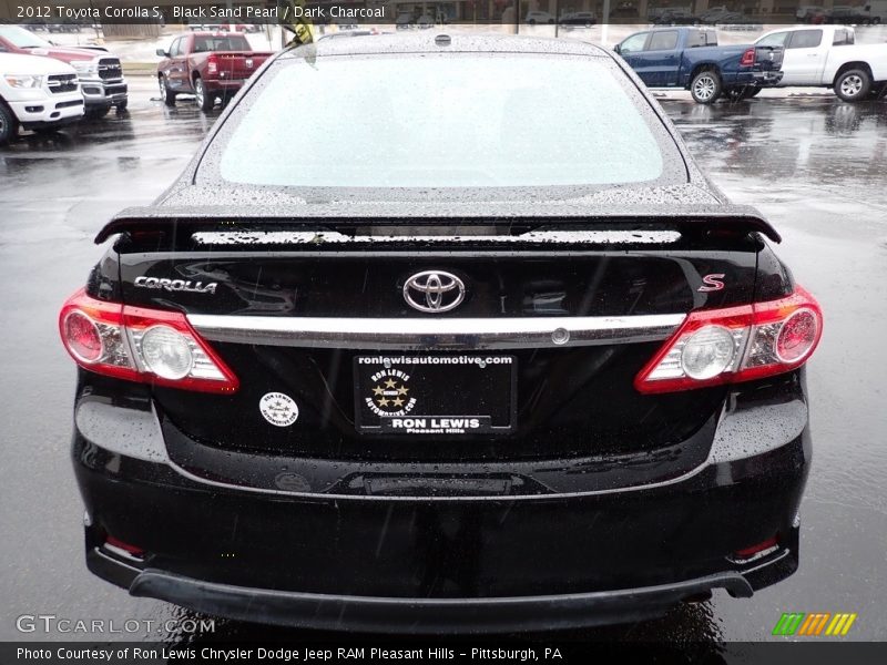 Black Sand Pearl / Dark Charcoal 2012 Toyota Corolla S