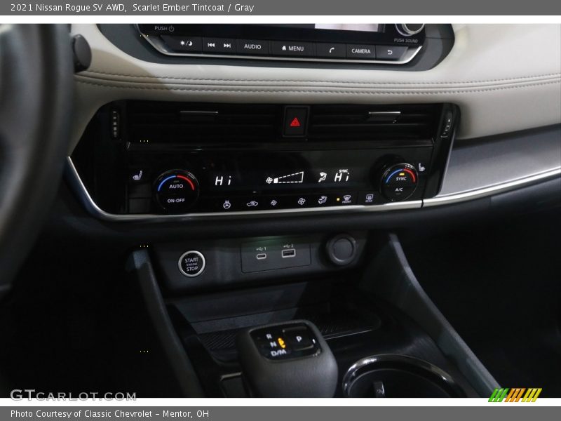 Scarlet Ember Tintcoat / Gray 2021 Nissan Rogue SV AWD