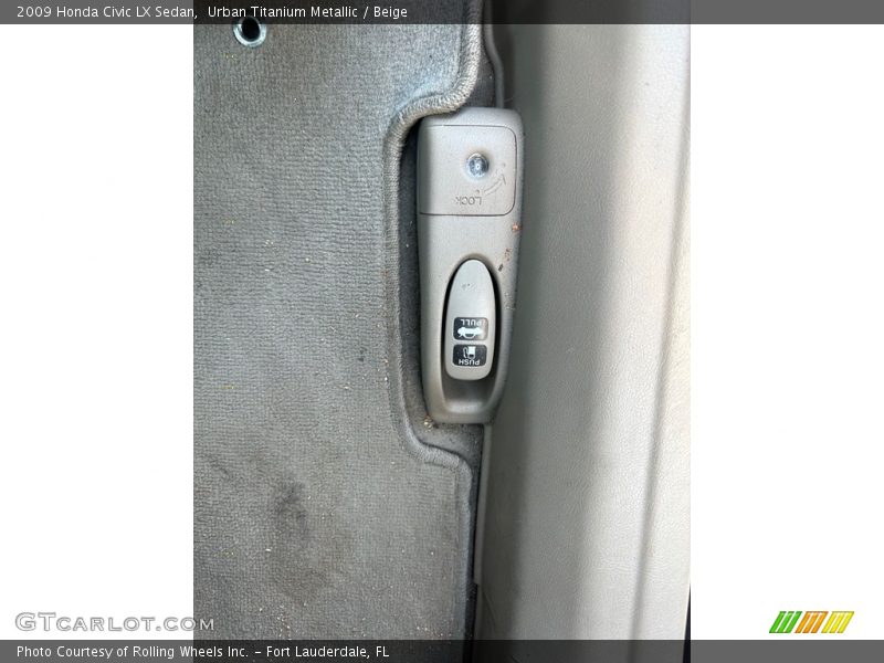 Urban Titanium Metallic / Beige 2009 Honda Civic LX Sedan