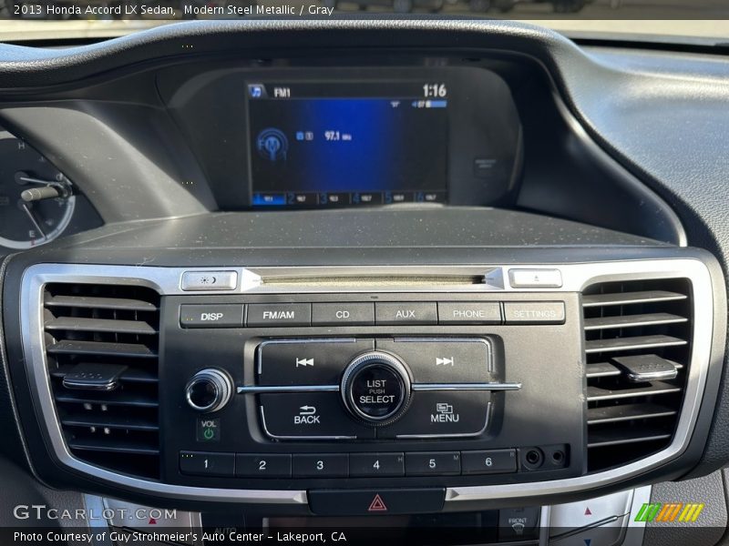 Modern Steel Metallic / Gray 2013 Honda Accord LX Sedan