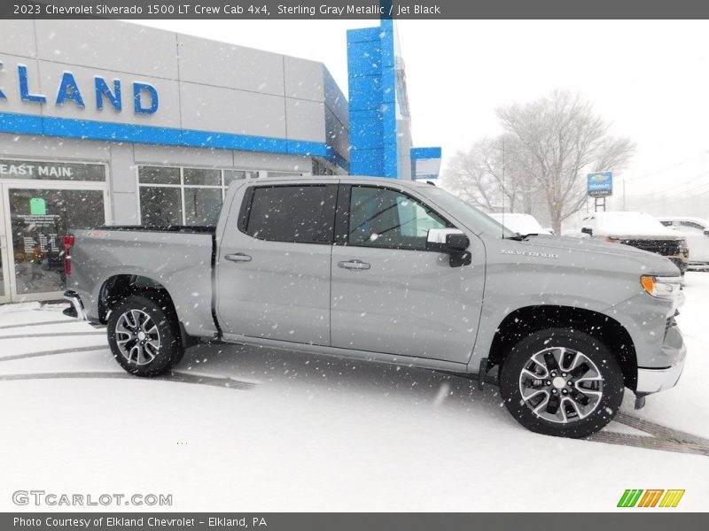 Sterling Gray Metallic / Jet Black 2023 Chevrolet Silverado 1500 LT Crew Cab 4x4