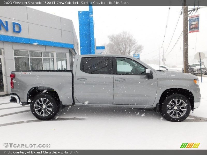 Sterling Gray Metallic / Jet Black 2023 Chevrolet Silverado 1500 LT Crew Cab 4x4