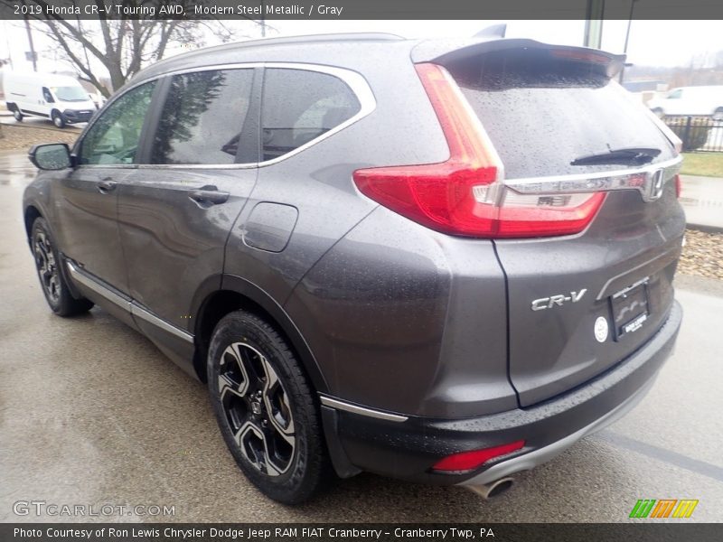 Modern Steel Metallic / Gray 2019 Honda CR-V Touring AWD