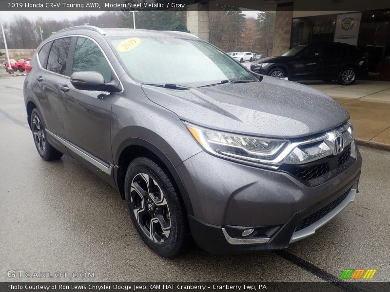 Modern Steel Metallic / Gray 2019 Honda CR-V Touring AWD