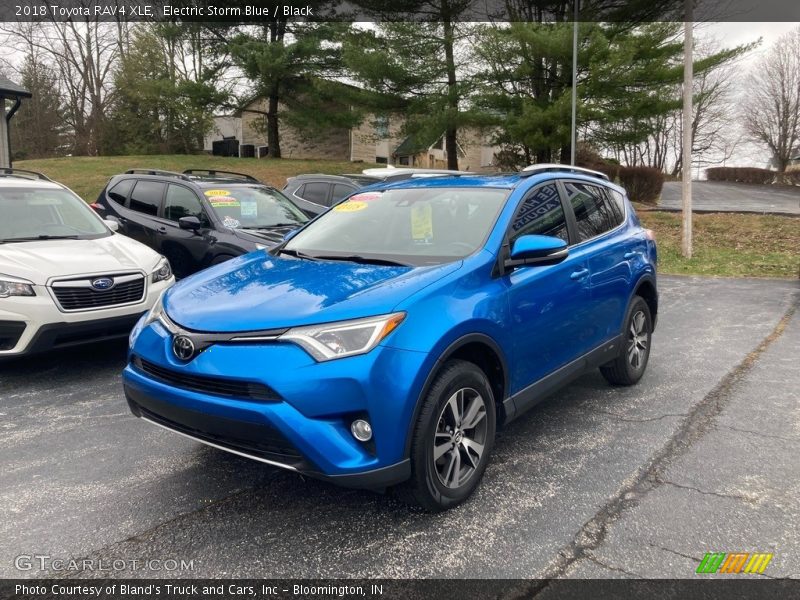 Electric Storm Blue / Black 2018 Toyota RAV4 XLE