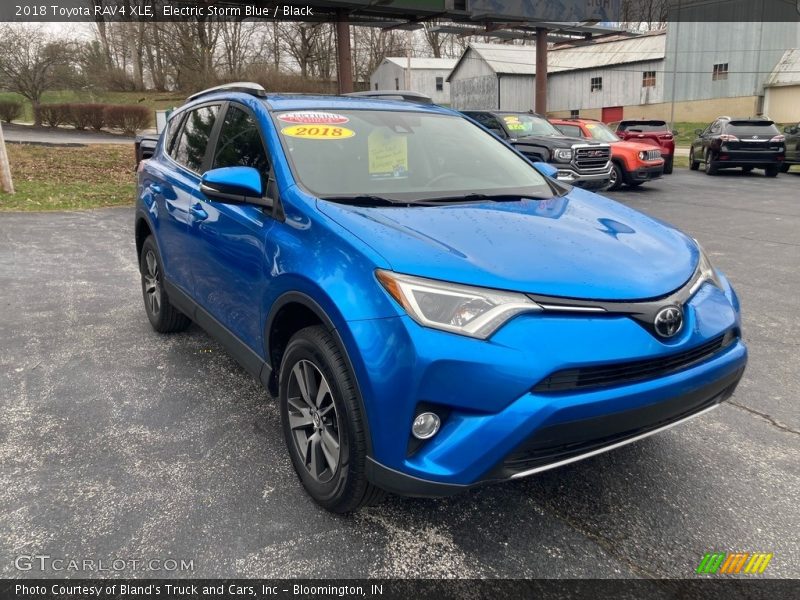 Electric Storm Blue / Black 2018 Toyota RAV4 XLE