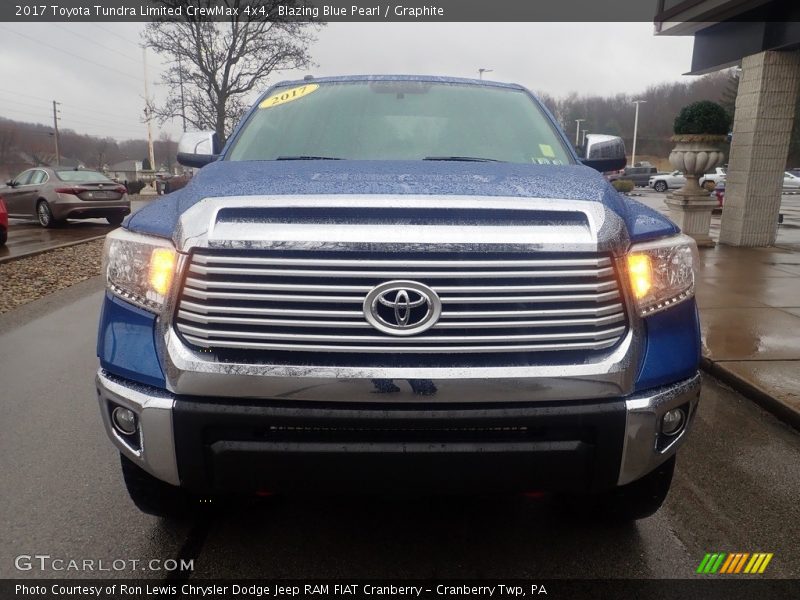 Blazing Blue Pearl / Graphite 2017 Toyota Tundra Limited CrewMax 4x4