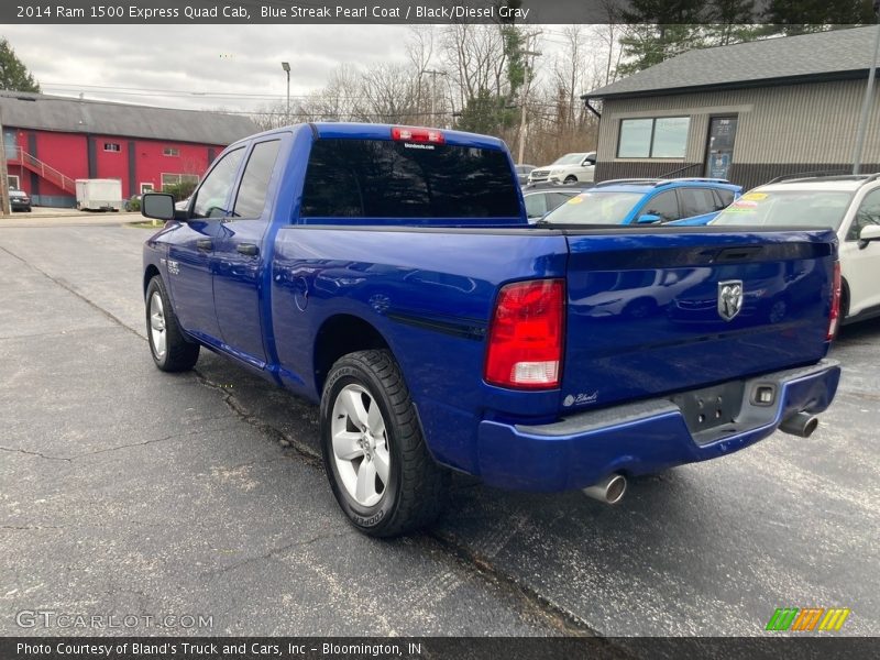 Blue Streak Pearl Coat / Black/Diesel Gray 2014 Ram 1500 Express Quad Cab