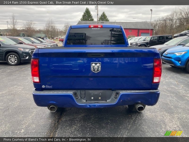 Blue Streak Pearl Coat / Black/Diesel Gray 2014 Ram 1500 Express Quad Cab
