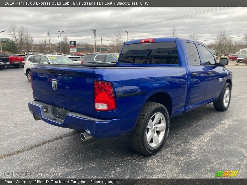 Blue Streak Pearl Coat / Black/Diesel Gray 2014 Ram 1500 Express Quad Cab