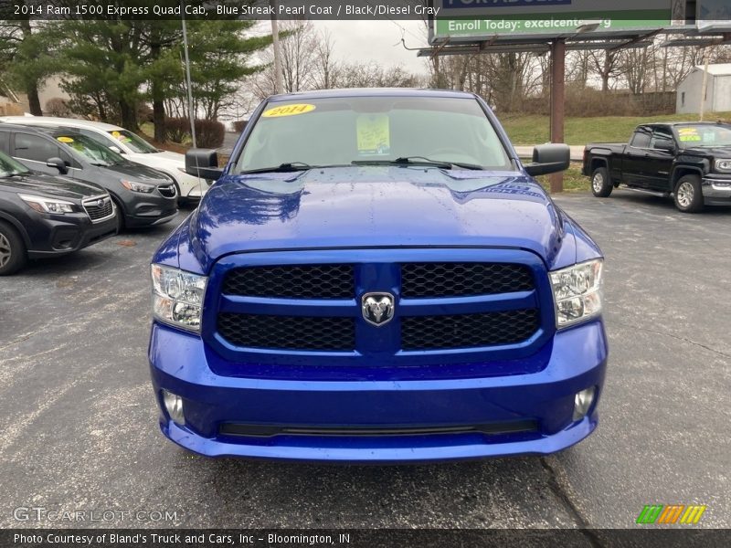 Blue Streak Pearl Coat / Black/Diesel Gray 2014 Ram 1500 Express Quad Cab
