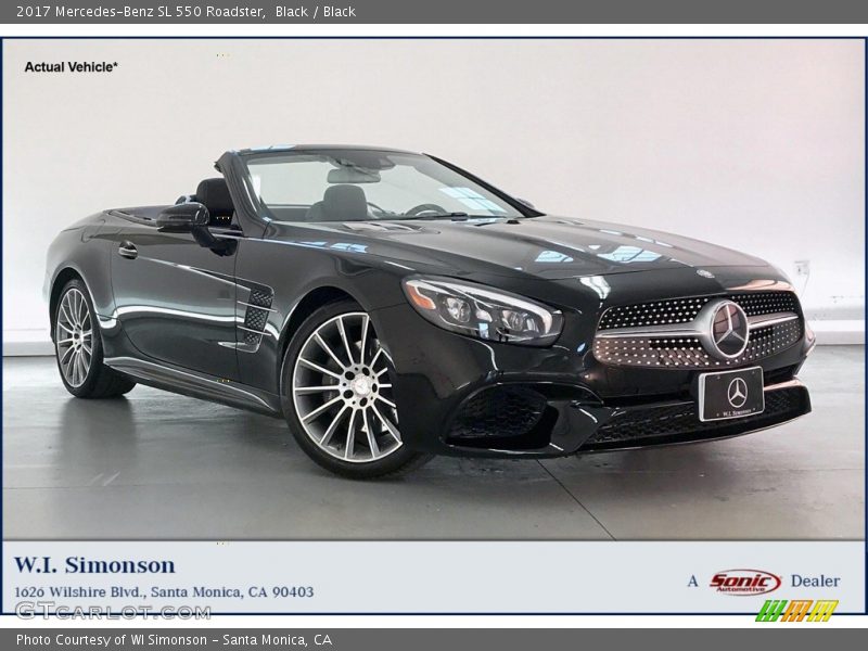 Black / Black 2017 Mercedes-Benz SL 550 Roadster