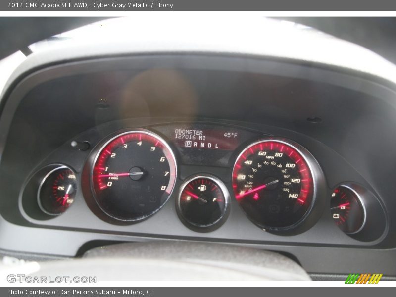 Cyber Gray Metallic / Ebony 2012 GMC Acadia SLT AWD