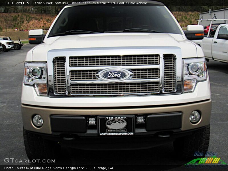 White Platinum Metallic Tri-Coat / Pale Adobe 2011 Ford F150 Lariat SuperCrew 4x4