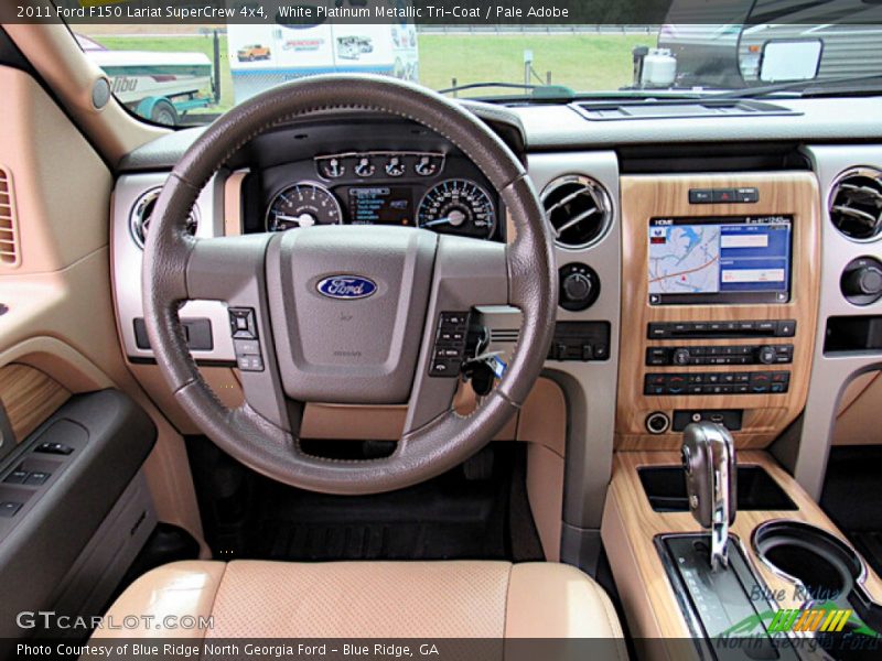 White Platinum Metallic Tri-Coat / Pale Adobe 2011 Ford F150 Lariat SuperCrew 4x4