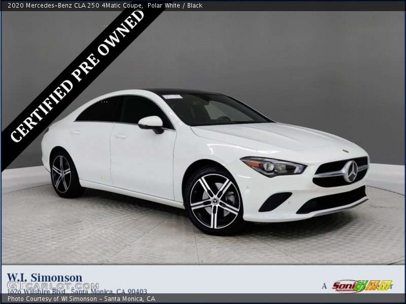 Polar White / Black 2020 Mercedes-Benz CLA 250 4Matic Coupe