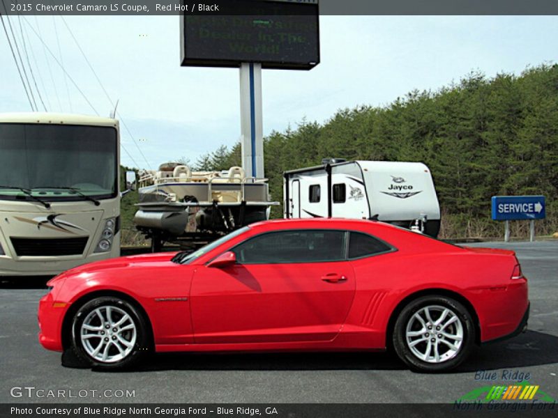 Red Hot / Black 2015 Chevrolet Camaro LS Coupe