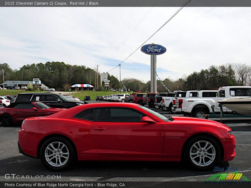 Red Hot / Black 2015 Chevrolet Camaro LS Coupe