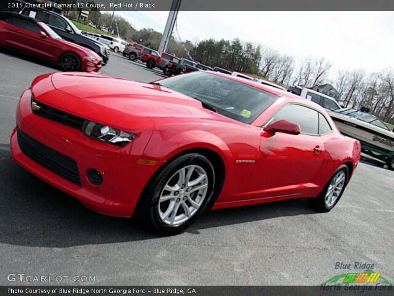 Red Hot / Black 2015 Chevrolet Camaro LS Coupe