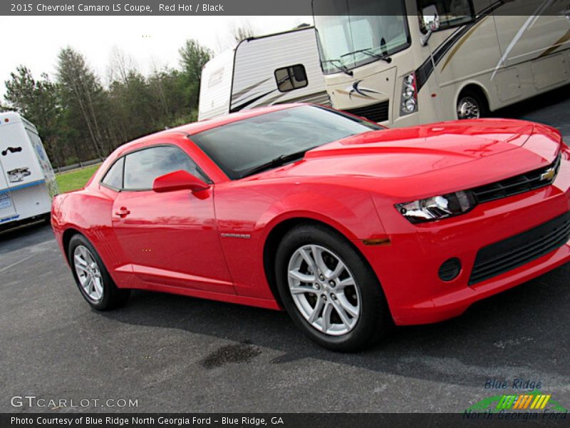 Red Hot / Black 2015 Chevrolet Camaro LS Coupe
