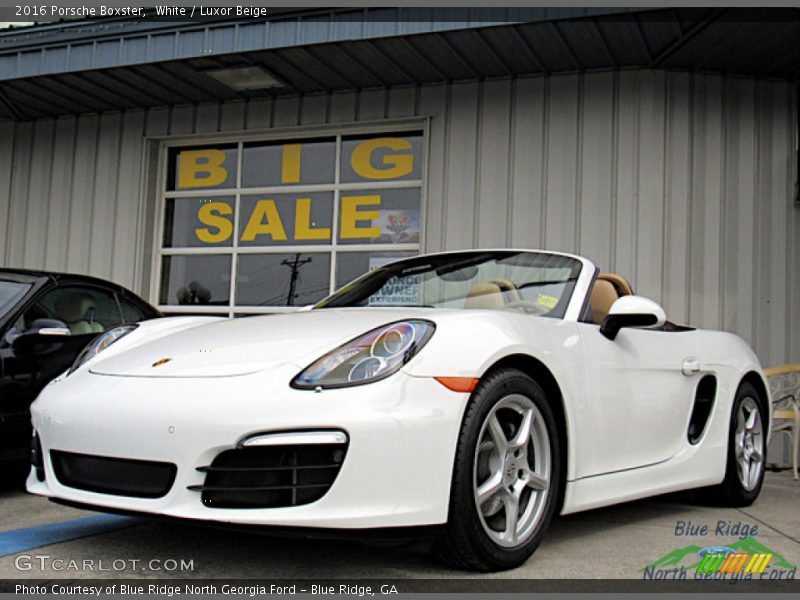 White / Luxor Beige 2016 Porsche Boxster