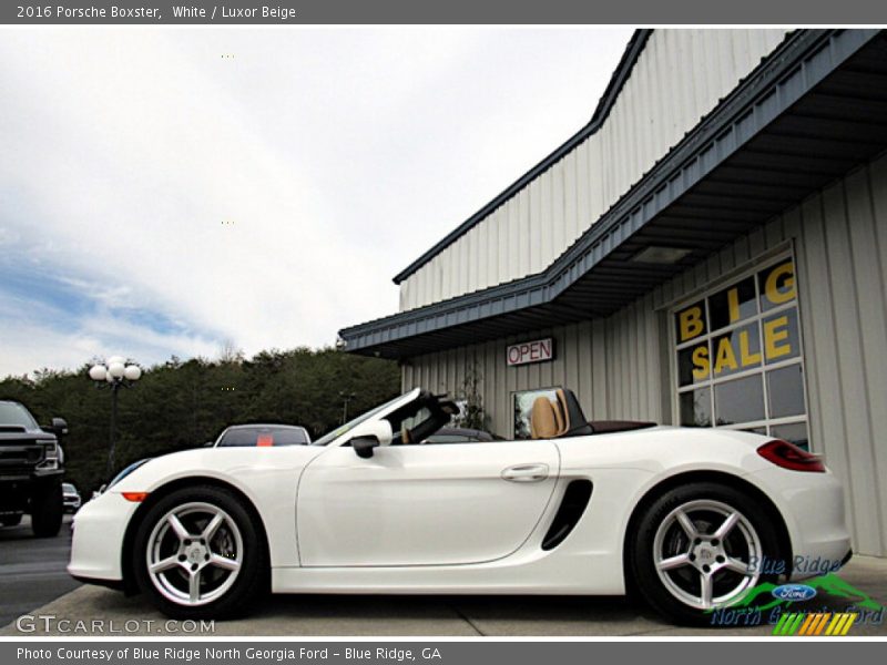 White / Luxor Beige 2016 Porsche Boxster