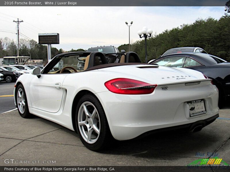 White / Luxor Beige 2016 Porsche Boxster