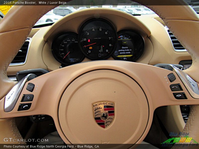 White / Luxor Beige 2016 Porsche Boxster