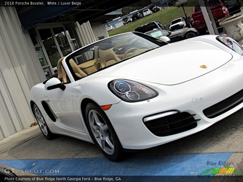 White / Luxor Beige 2016 Porsche Boxster