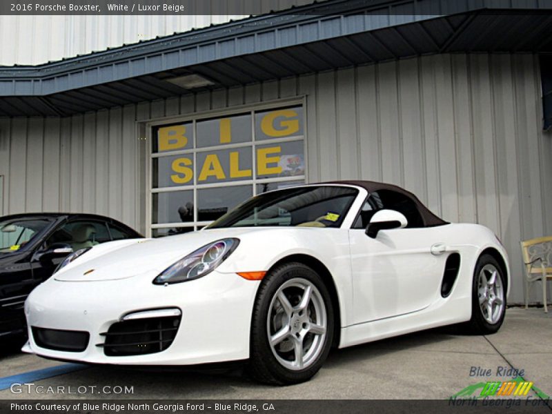 White / Luxor Beige 2016 Porsche Boxster