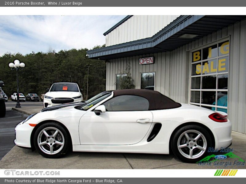 White / Luxor Beige 2016 Porsche Boxster