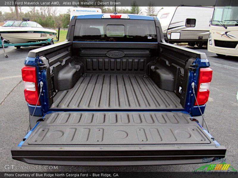 Atlas Blue Metallic / Desert Brown 2023 Ford Maverick Lariat AWD