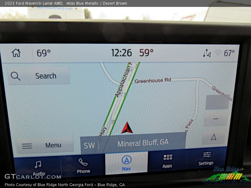 Navigation of 2023 Maverick Lariat AWD