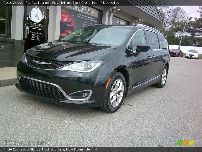 Brilliant Black Crystal Pearl / Black/Alloy 2018 Chrysler Pacifica Touring L Plus